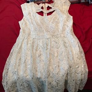White lace formal dress